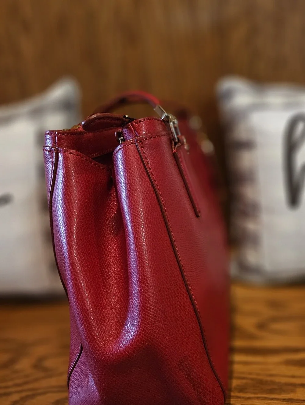 Coach crossgrain leather
